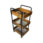 خرید ترولی آرایشگاهی چوب و فلز کارزان