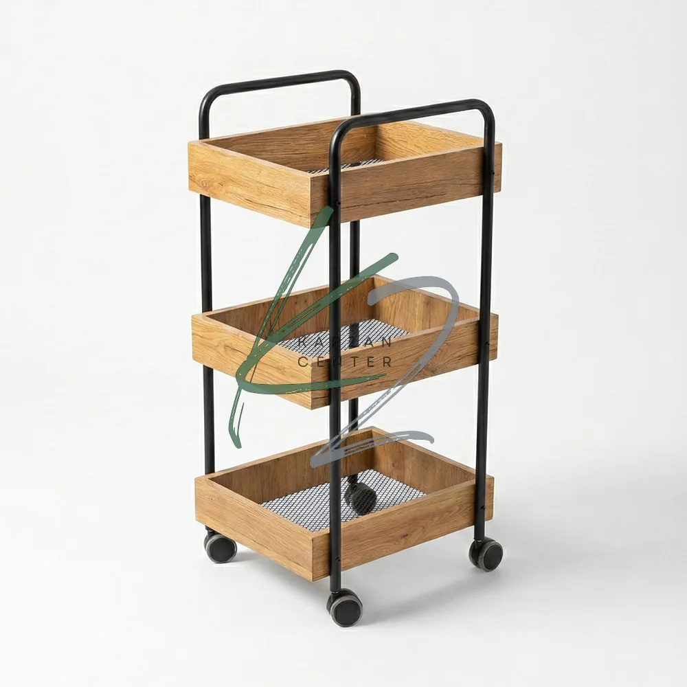 trolley karzan ترولی آرایشگاهی چوب و فلز کارزان - تصویر 1