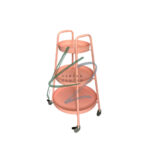 ترولی فلزی سه طبقه گرد