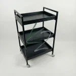 ترولی آرایشگاهی سه طبقه چوب و فلز