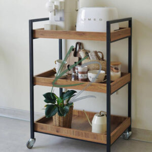 ترولی سه طبقه چوب و فلز 60 در 40