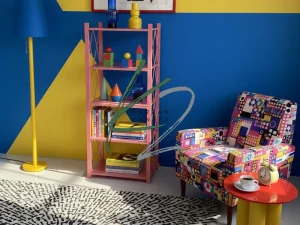 قفسه فلزی رنگی