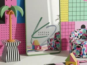 خرید آینه مینیمال لوله ای