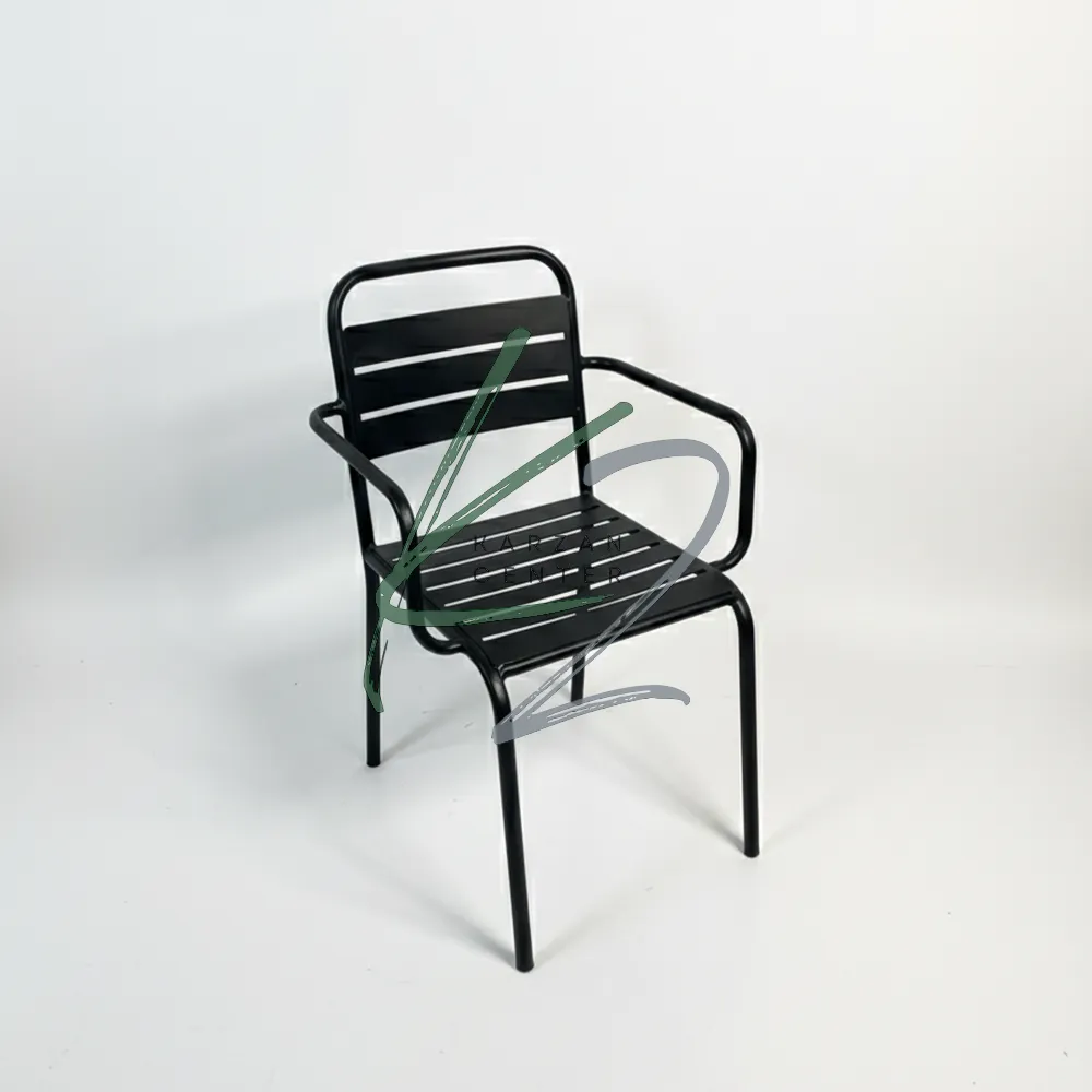 sandali shiardar dastedar صندلی فلزی مدل شیاردار دسته دار