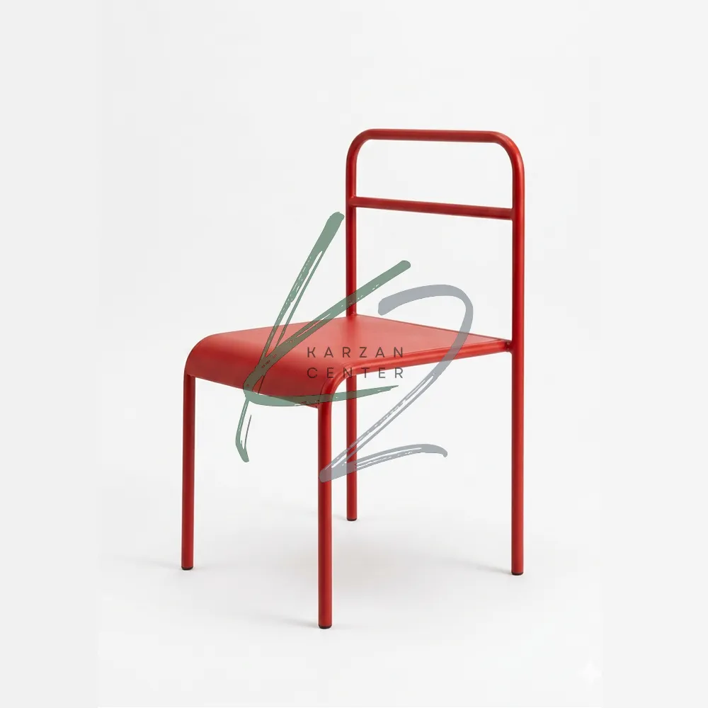 new metal chair red صندلی فلزی مدل نارکوس (Narcos) رنگ قرمز