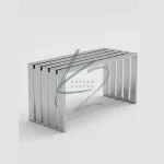 نیمکت فلزی مینیمال مدل آنتئوس رنگ نقره ای